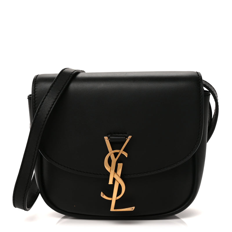  Saint Laurent Smooth Calfskin Classic Monogram Small Kaia Satchel Black