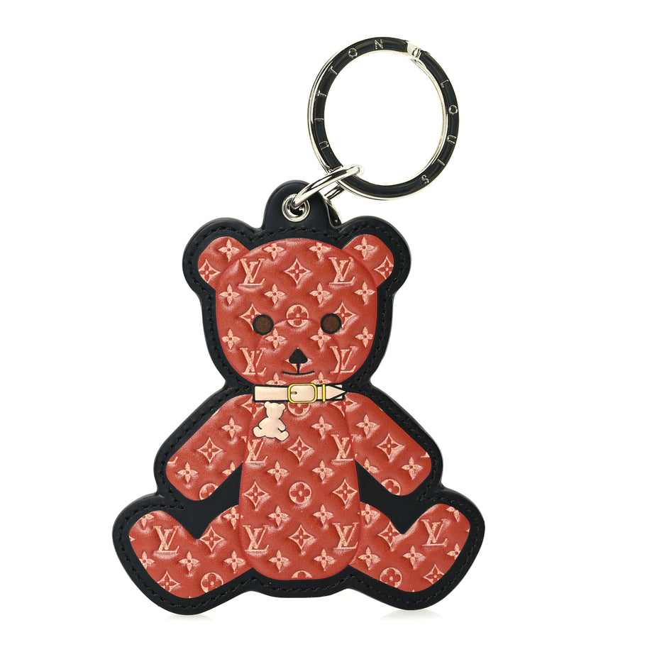 Louis Vuitton Monogram Teddy Bear Bag Charm Key Holder  Brown Image 1