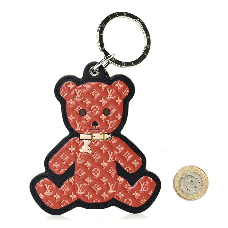Louis Vuitton Monogram Teddy Bear Bag Charm Key Holder  Brown Image 3