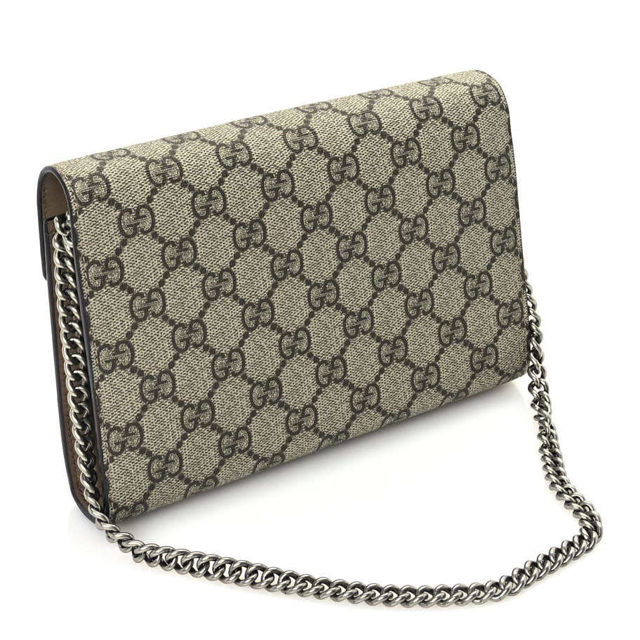 Gucci GG Supreme Monogram Mini Dionysus Chain Wallet Beige Taupe Image 3