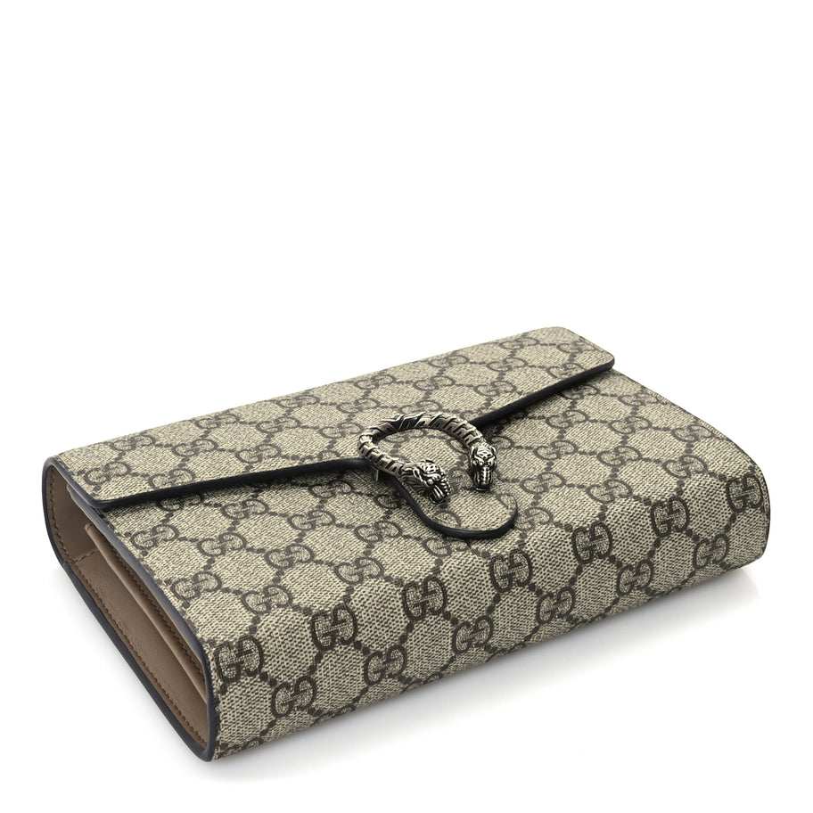 Gucci GG Supreme Monogram Mini Dionysus Chain Wallet Beige Taupe Image 4
