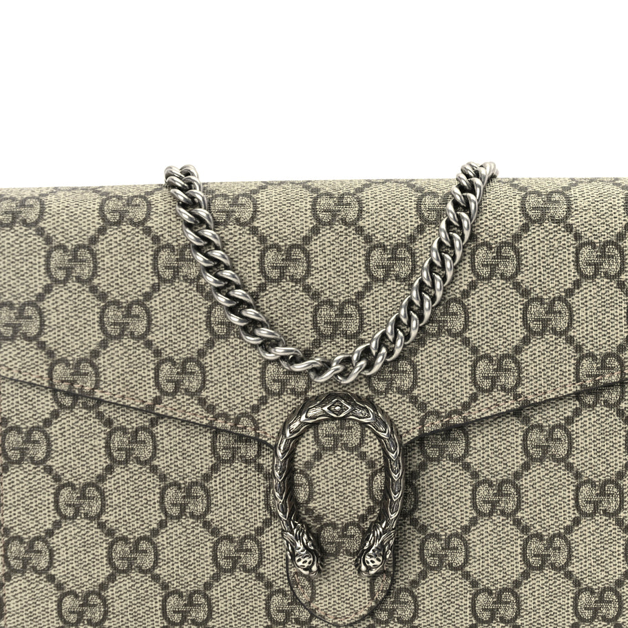 Gucci GG Supreme Monogram Mini Dionysus Chain Wallet Beige Taupe Image 7