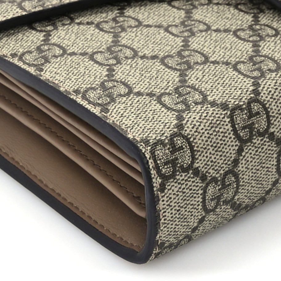 Gucci GG Supreme Monogram Mini Dionysus Chain Wallet Beige Taupe Image 8