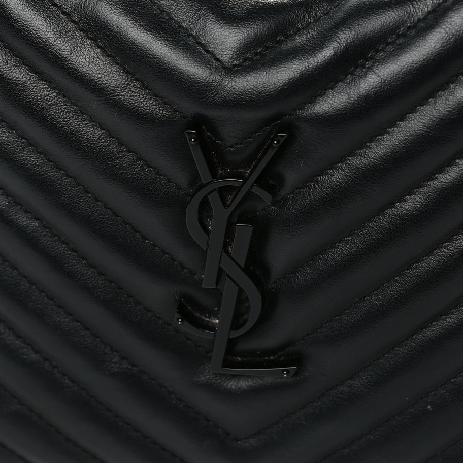 Saint Laurent Calfskin Matelasse Monogram Monochrome Lou Camera Bag Black Image 7