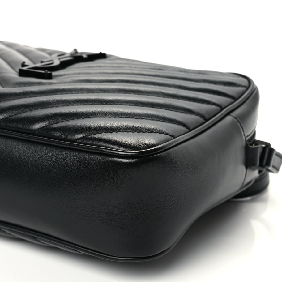 Saint Laurent Calfskin Matelasse Monogram Monochrome Lou Camera Bag Black Image 9