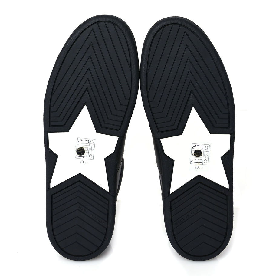 Christian Dior Calfskin Suede Logo Sneakers 36.5 Black Image 6