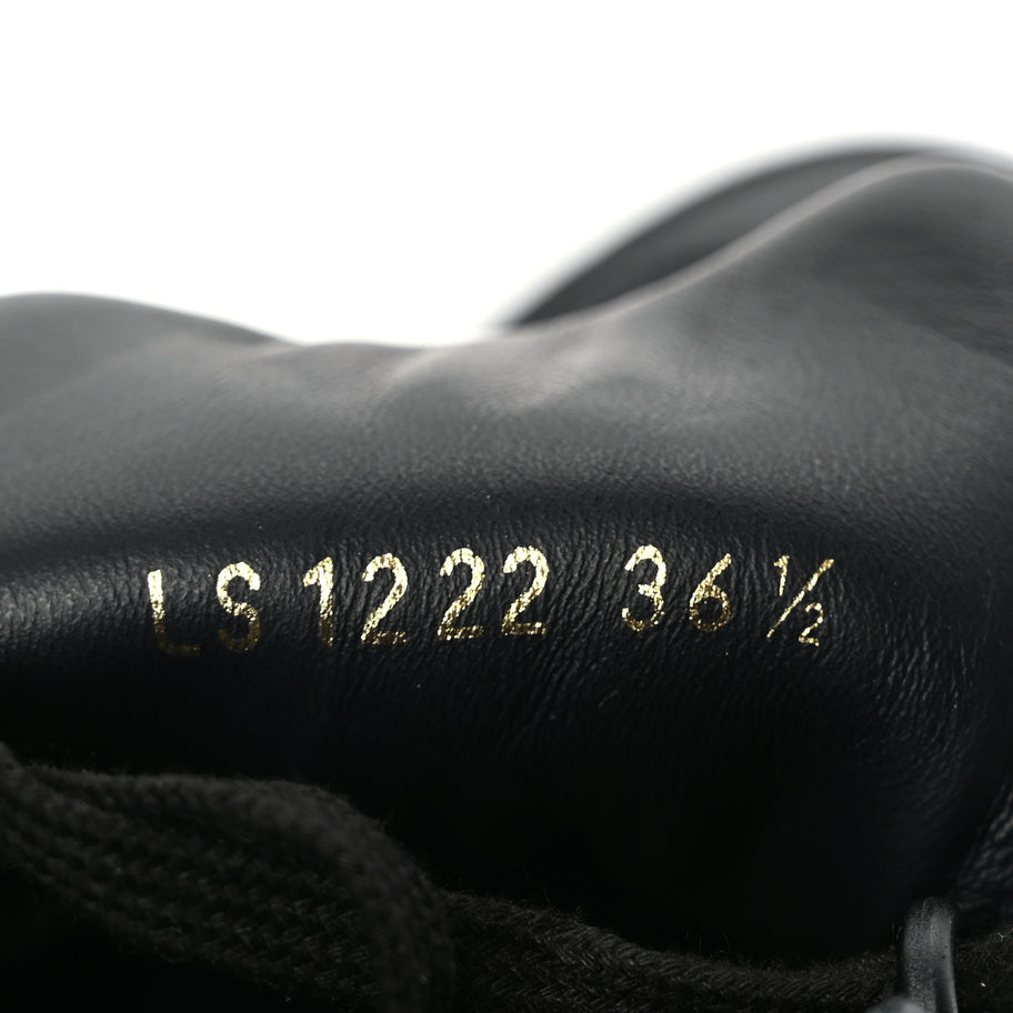 Christian Dior Calfskin Suede Logo Sneakers 36.5 Black Image 7