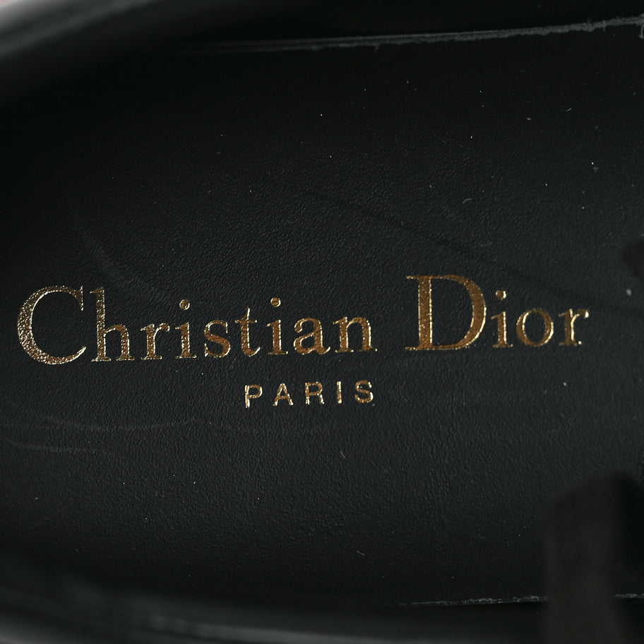 Christian Dior Calfskin Suede Logo Sneakers 36.5 Black Image 8