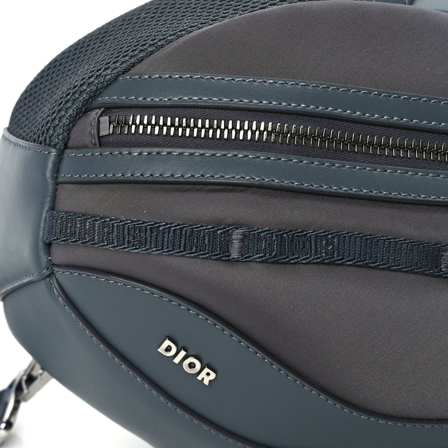 Christian Dior Calfskin Nylon Scarab Sling Bag  Grey Image 6