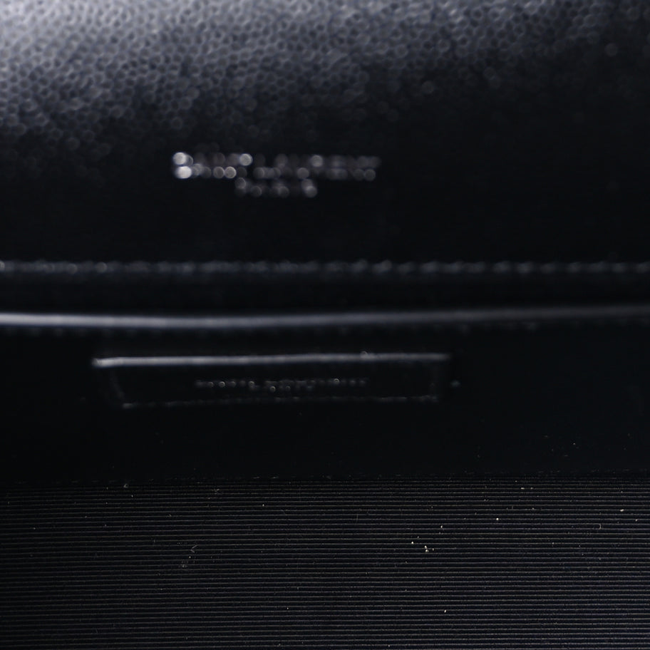 Saint Laurent Grain De Poudre Medium Classic Monogram Kate Satchel Black Image 4