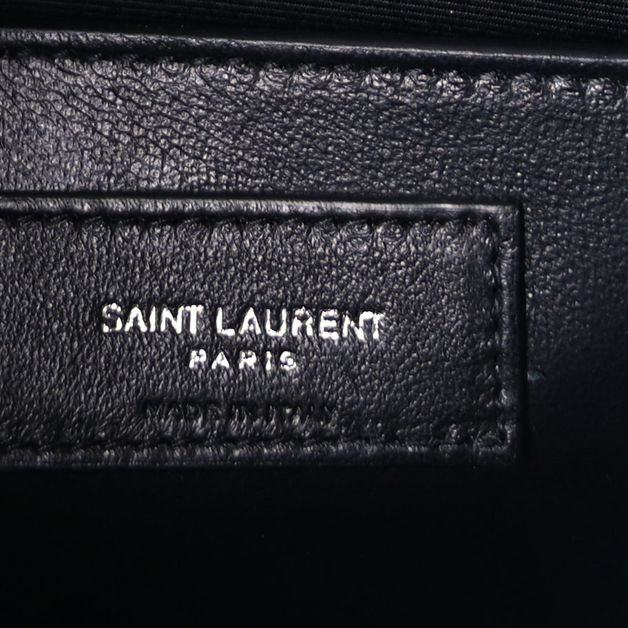 Saint Laurent Grain De Poudre Medium Classic Monogram Kate Satchel Black Image 5