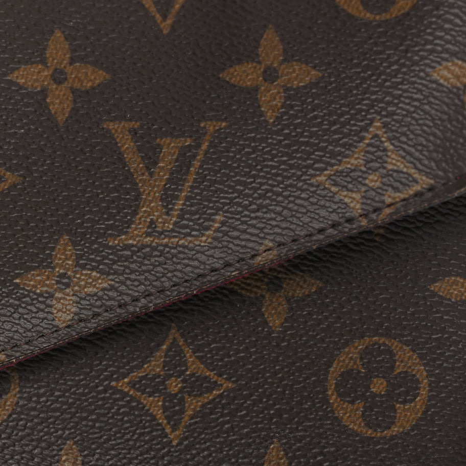 Louis Vuitton Monogram Pochette Felicie Chain Wallet  Fuchsia Image 7
