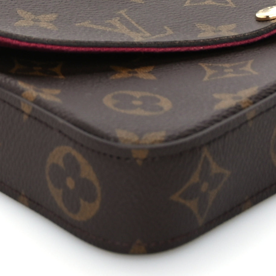 Louis Vuitton Monogram Pochette Felicie Chain Wallet  Fuchsia Image 8