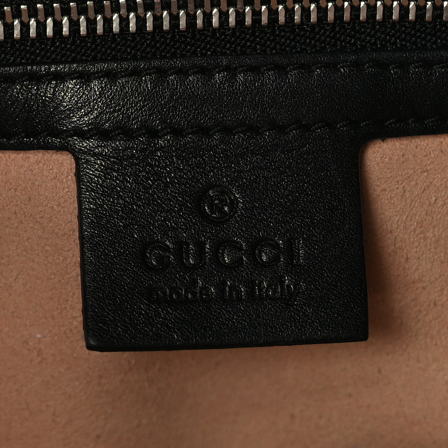 Gucci Calfskin Web Quilted Medium Dionysus Hobo Black Image 5