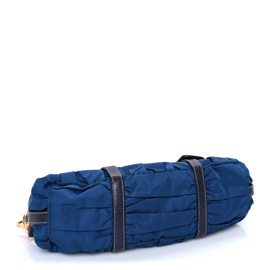 Prada Tessuto Nylon Gaufre Shopping Satchel Bluette Image 3
