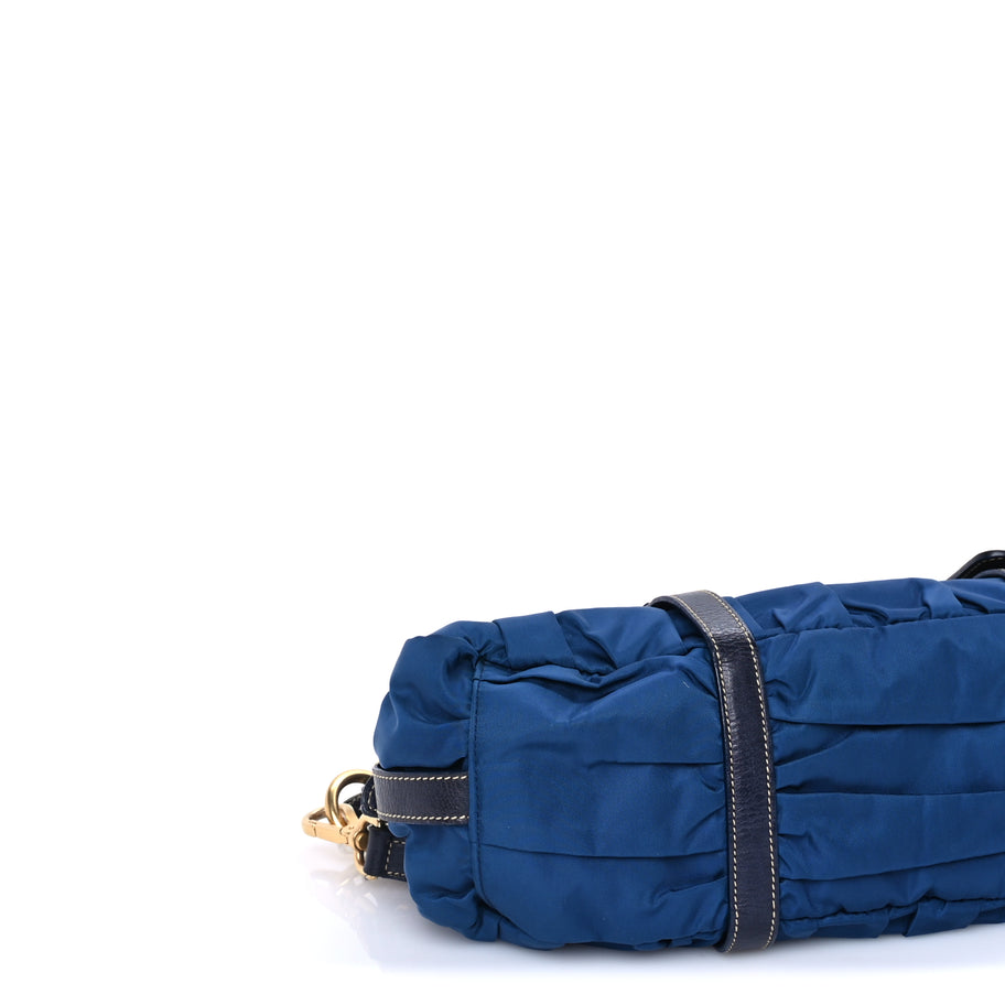 Prada Tessuto Nylon Gaufre Shopping Satchel Bluette Image 7