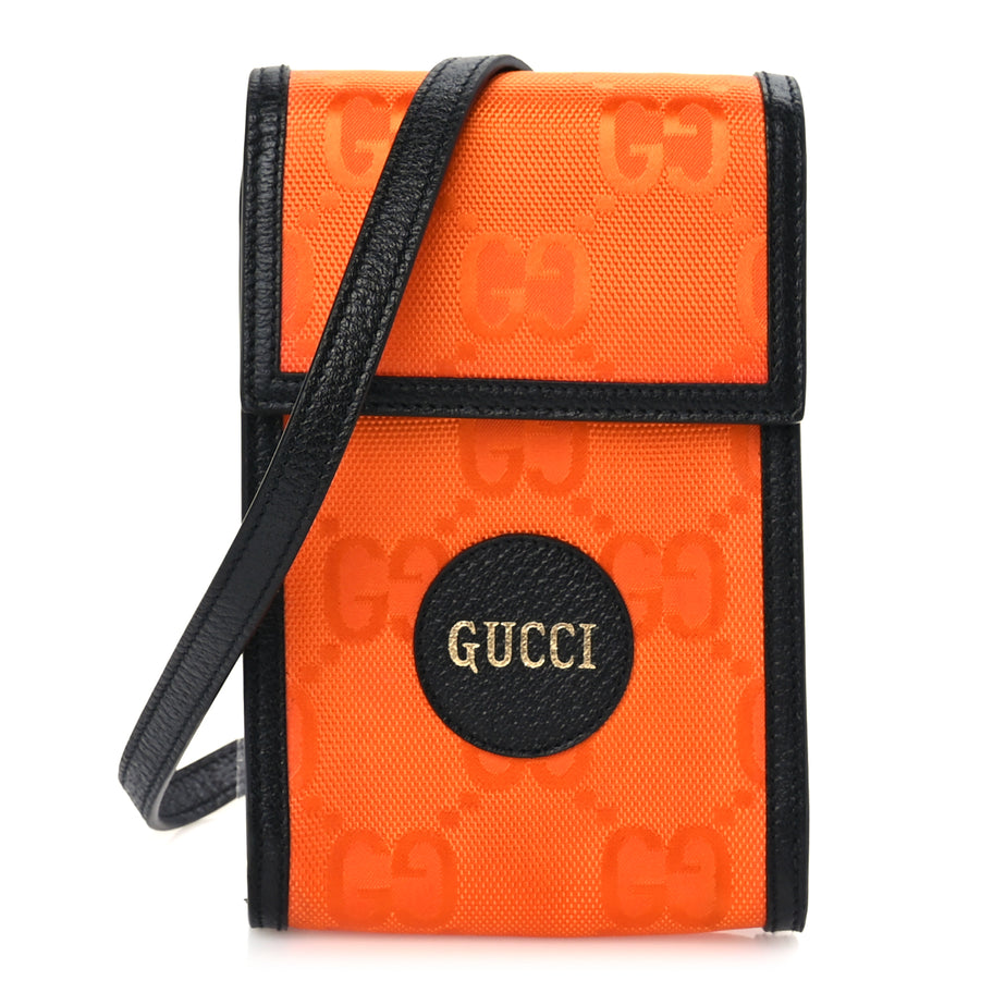 Gucci Econyl Nylon Monogram Off The Grid Crossbody Bag Carrot Orange Black Image 1