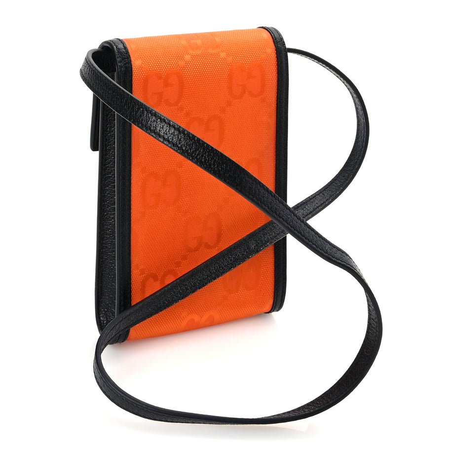 Gucci Econyl Nylon Monogram Off The Grid Crossbody Bag Carrot Orange Black Image 2