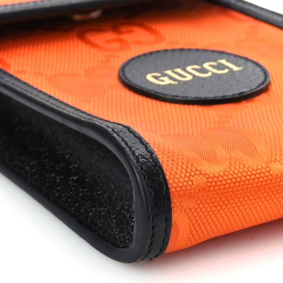Gucci Econyl Nylon Monogram Off The Grid Crossbody Bag Carrot Orange Black Image 6