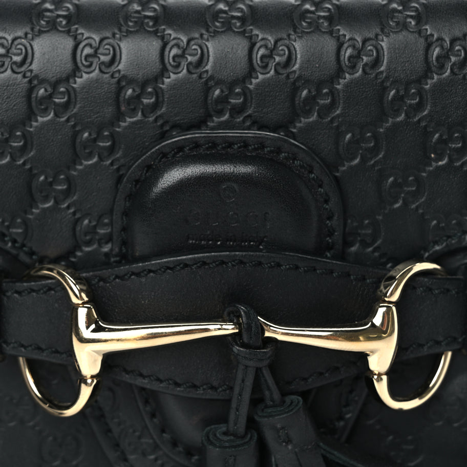 Gucci Microguccissima Mini Emily Shoulder Bag Black Image 6