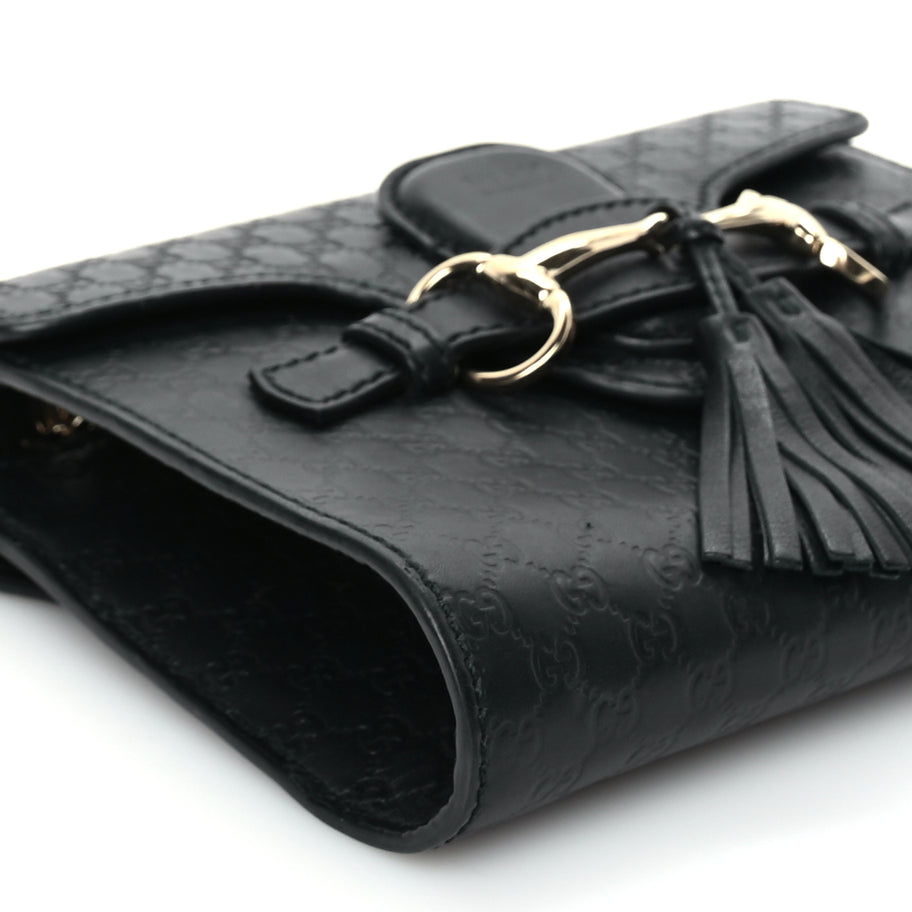 Gucci Microguccissima Mini Emily Shoulder Bag Black Image 7