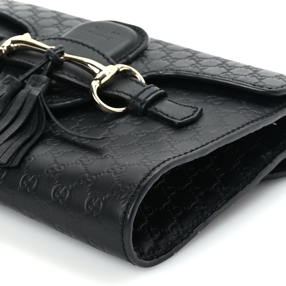 Gucci Microguccissima Mini Emily Shoulder Bag Black Image 8