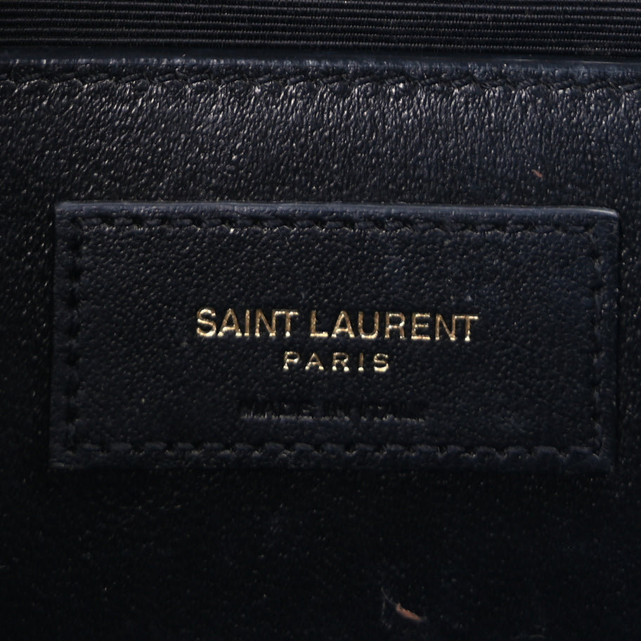 Saint Laurent Grain De Poudre Medium Classic Monogram Kate Satchel Black Image 5