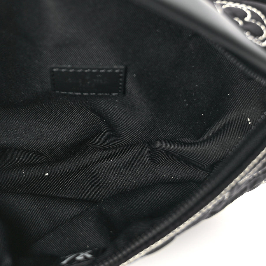 Louis Vuitton Nylon Snow Capsule Embroidered Monogram Bumbag  Black Image 4
