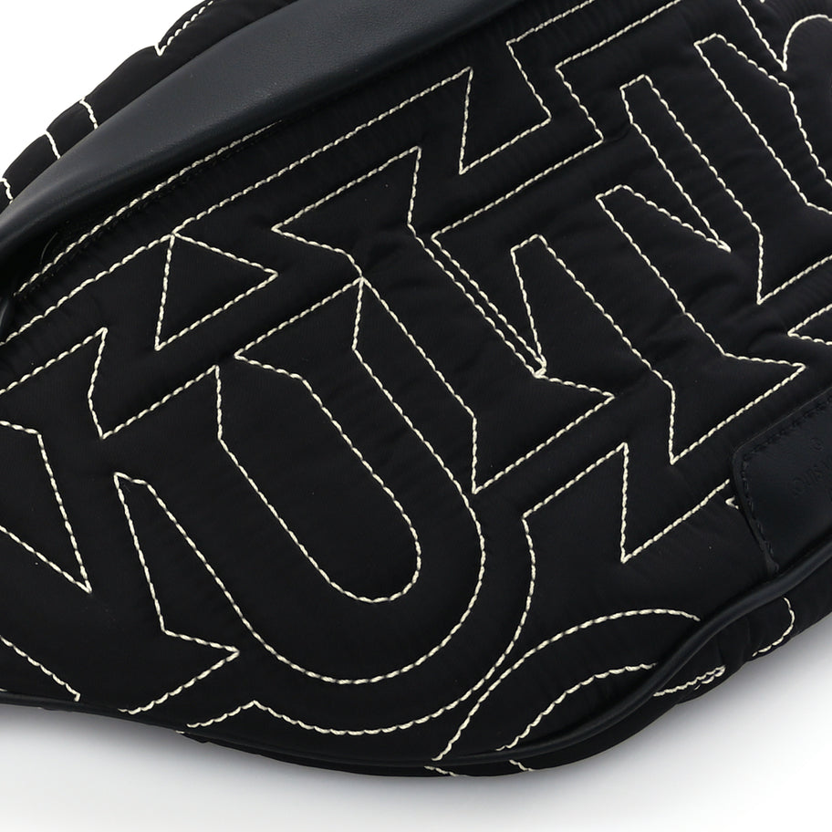 Louis Vuitton Nylon Snow Capsule Embroidered Monogram Bumbag  Black Image 7