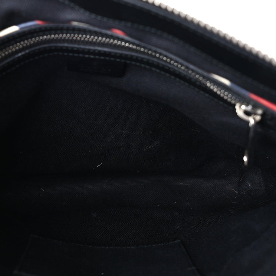 Gucci GG Supreme Monogram Night Courrier Flat Messenger Bag Black Multicolor Image 4