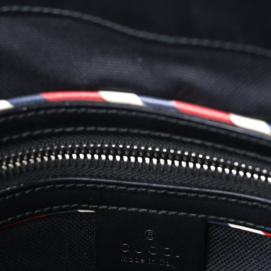 Gucci GG Supreme Monogram Night Courrier Flat Messenger Bag Black Multicolor Image 5