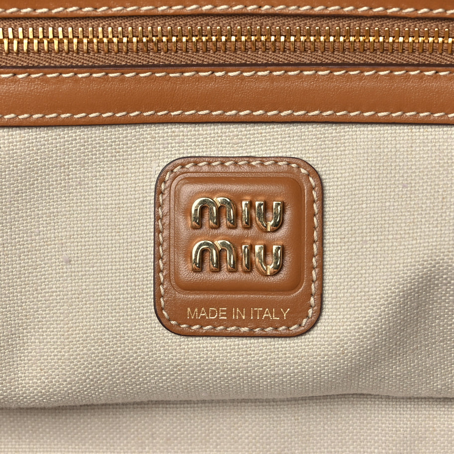 Miu Miu Corduroy Large Beau Top Handle Bag Cinnamon Image 5