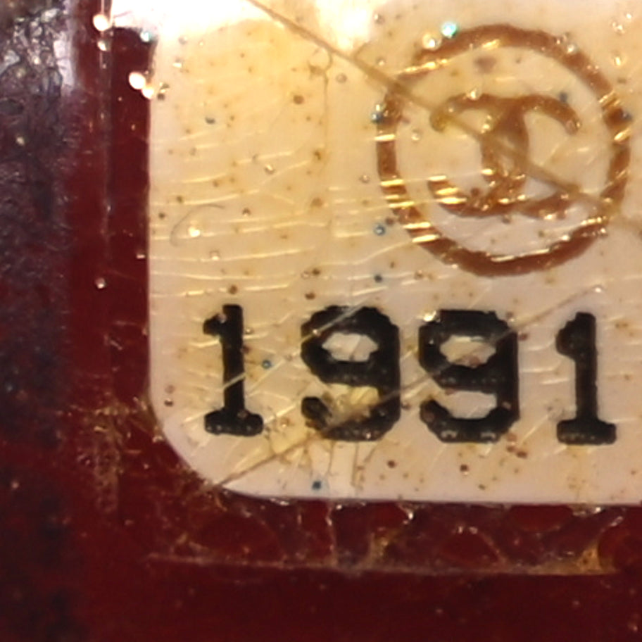 Chanel Patent Quilted Jumbo Double Flap Dark Red Image 6