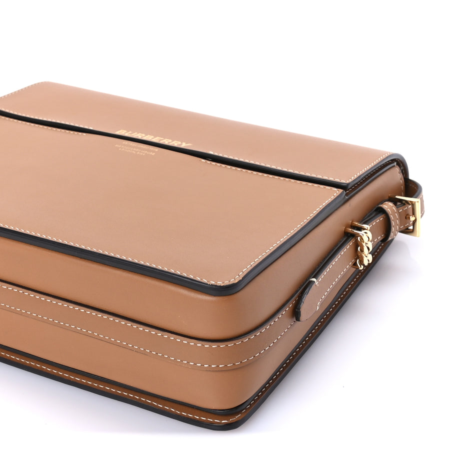 Burberry Calfskin Large Grace Bag Nutmeg Image 8