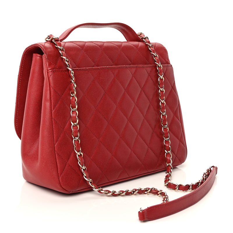  Chanel Caviar Quilted Large Business Affinity Flap  Red