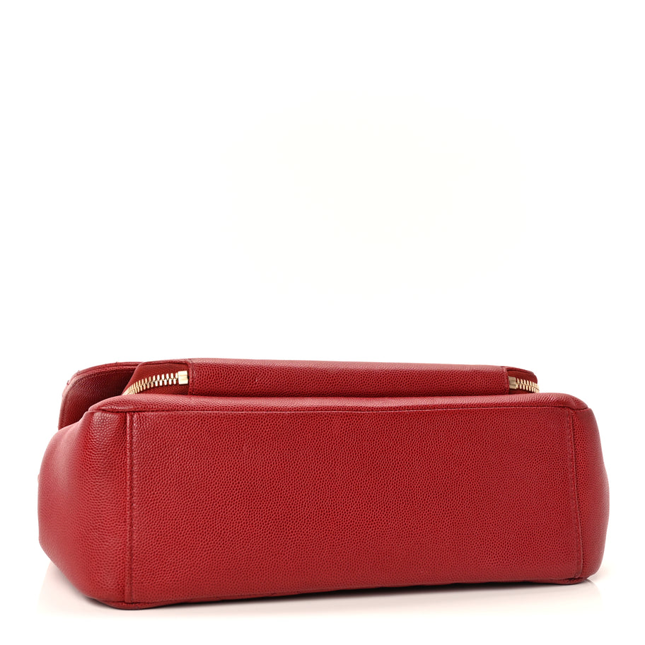 Chanel Caviar Quilted Large Business Affinity Flap  Red Image 3