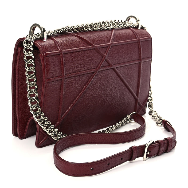  Christian Dior Grained Calfskin Medium Diorama Flap Bag