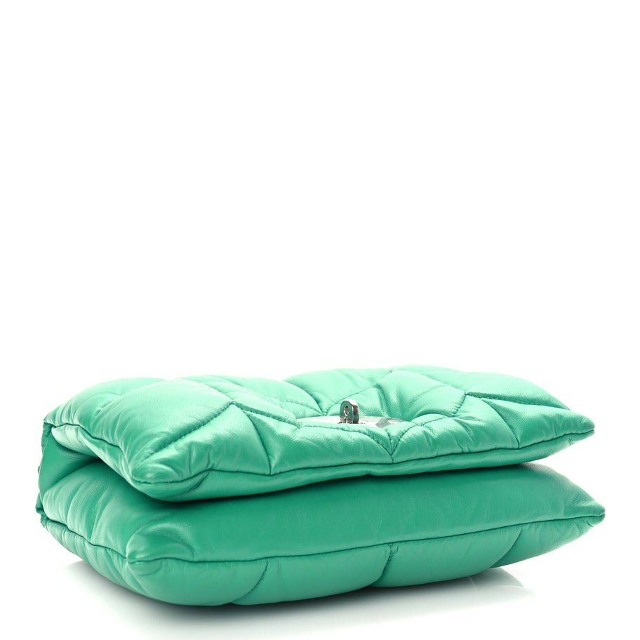 Mulberry Nappa Pillow Quilted Little Softie Bag Lawn Green Image 3