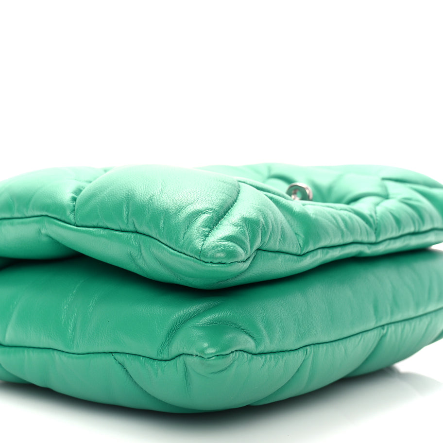 Mulberry Nappa Pillow Quilted Little Softie Bag Lawn Green Image 7