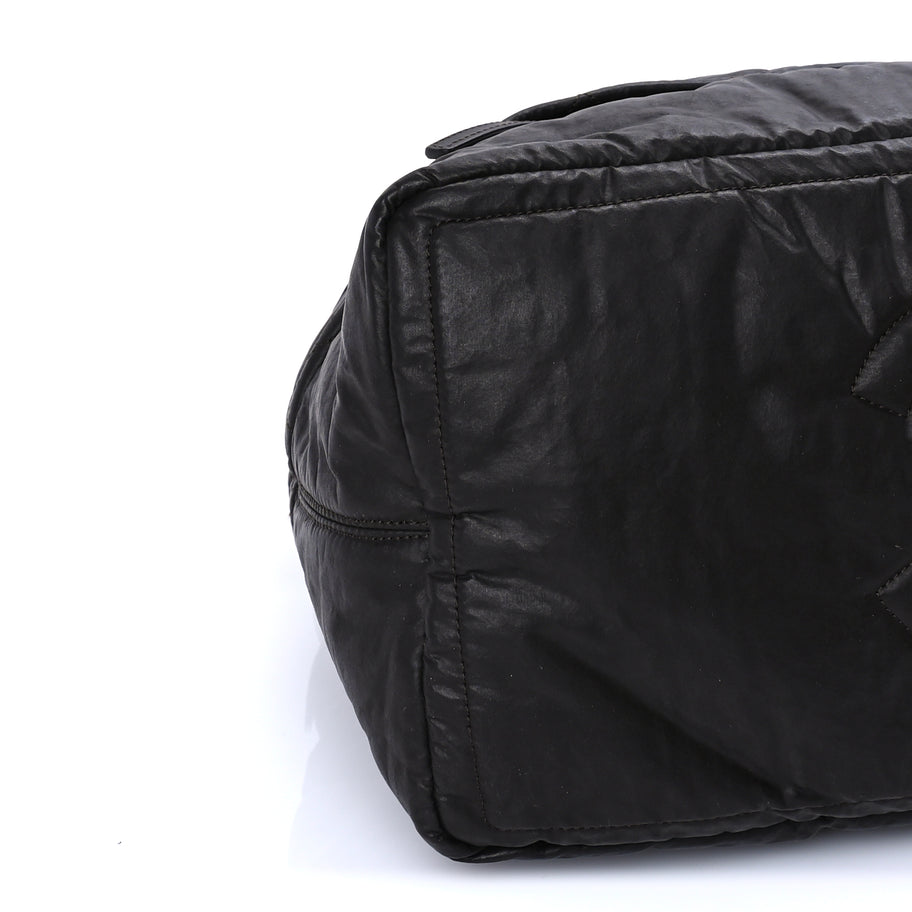 Chanel Coated Canvas Quilted Large Garment Travel Bag Brown Image 8