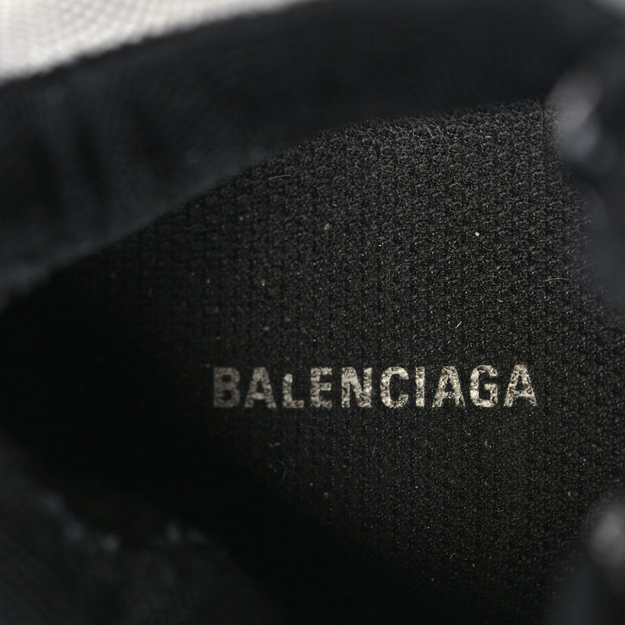 Balenciaga Mesh Nubuck Womens Triple S Sneakers 38 Black Argent Image 7