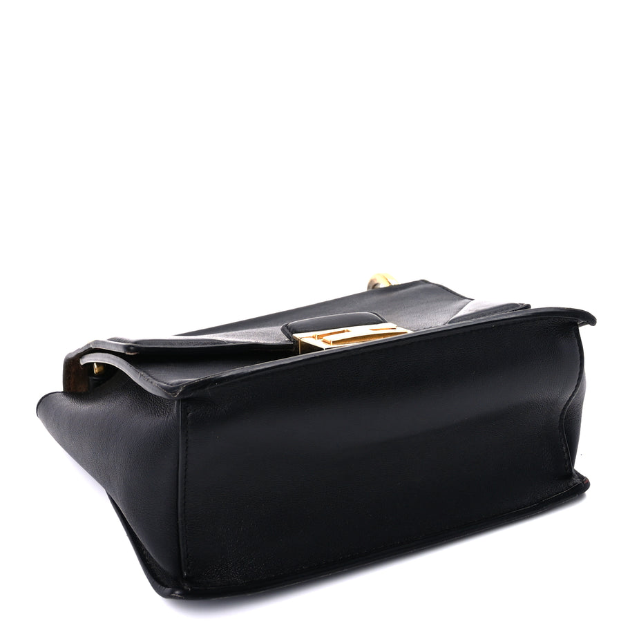 Fendi Vitello Grace Matte Small Kan U Shoulder Bag Black Image 3