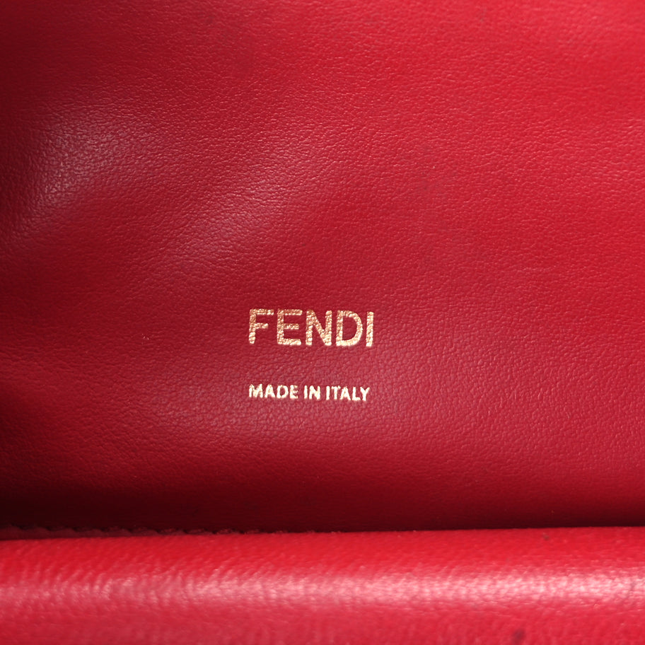 Fendi Vitello Grace Matte Small Kan U Shoulder Bag Black Image 5