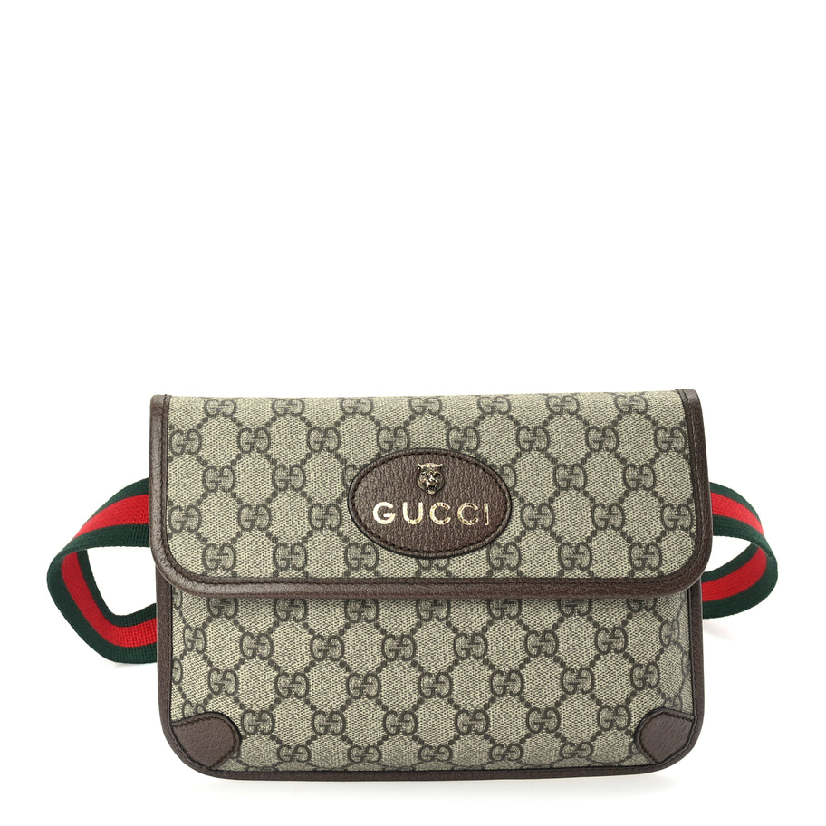 Gucci GG Supreme Monogram Neo Vintage Web Belt Bag Brown Image 1