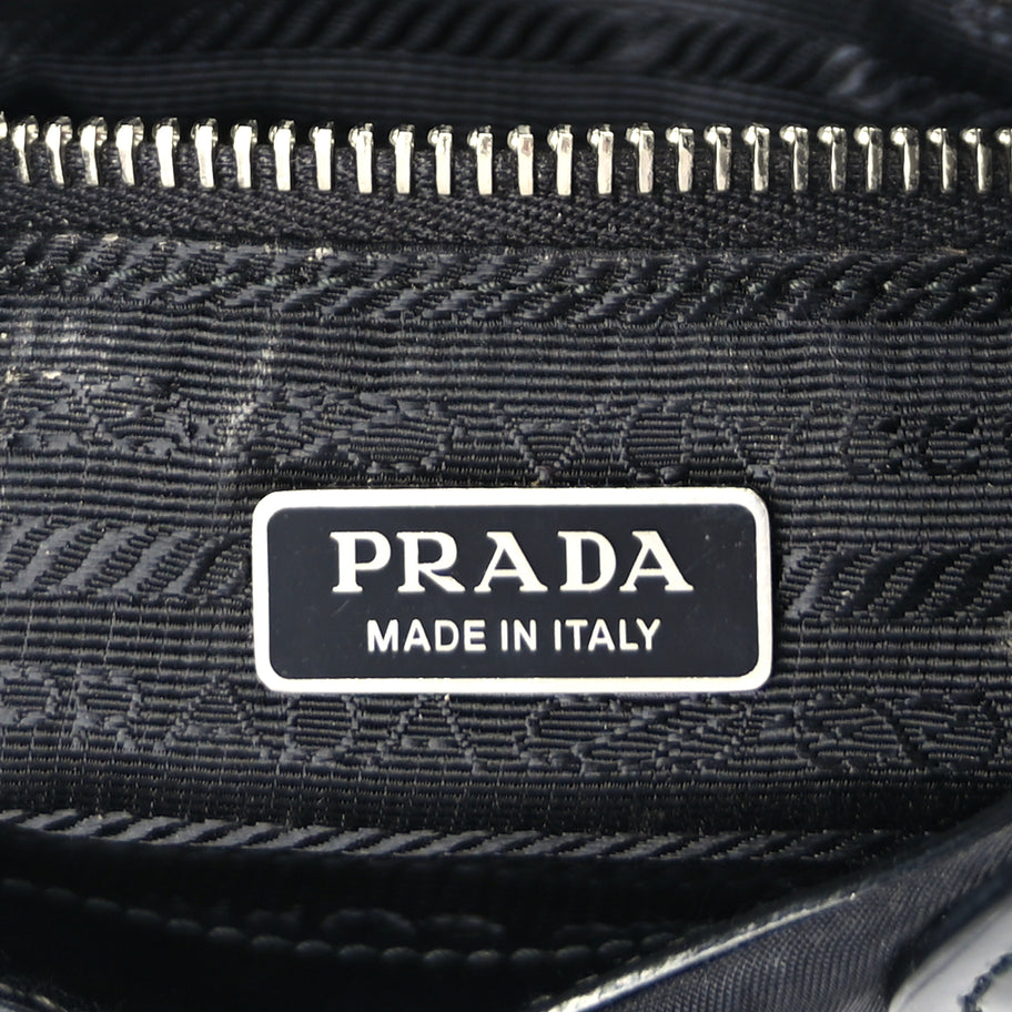 Prada Nappa Soft Padded Re-Edition 2002 Moon Bag Black Image 5