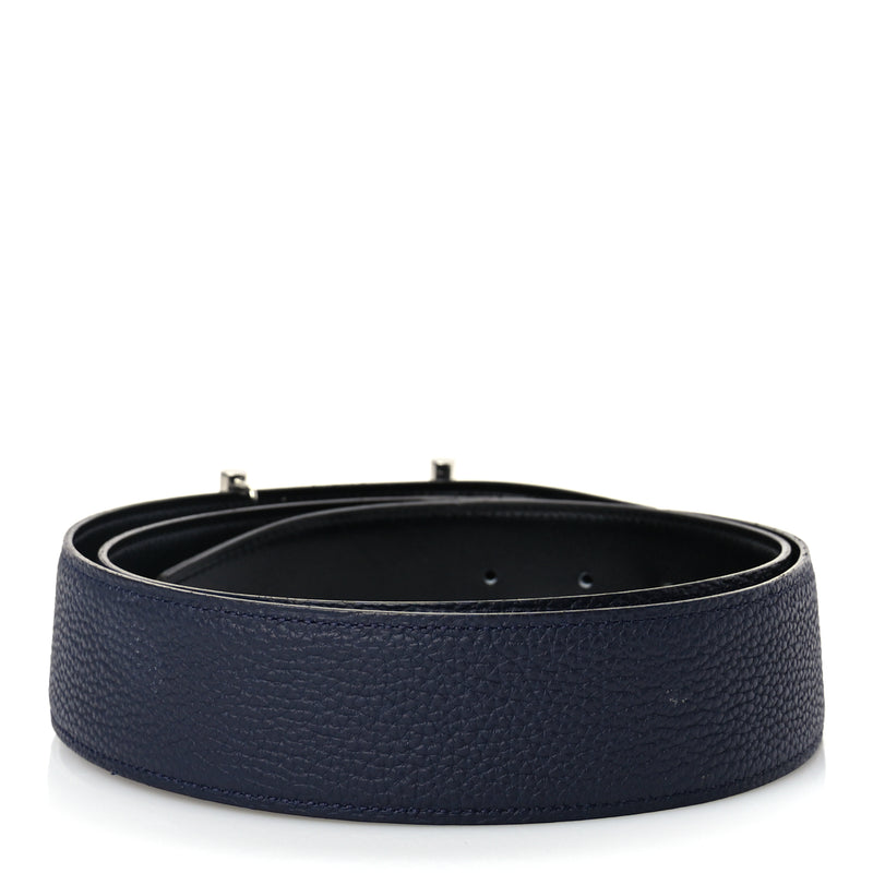  Hermes Box Togo 38mm H d'Ancre Belt 95  Black Bleu Nuit