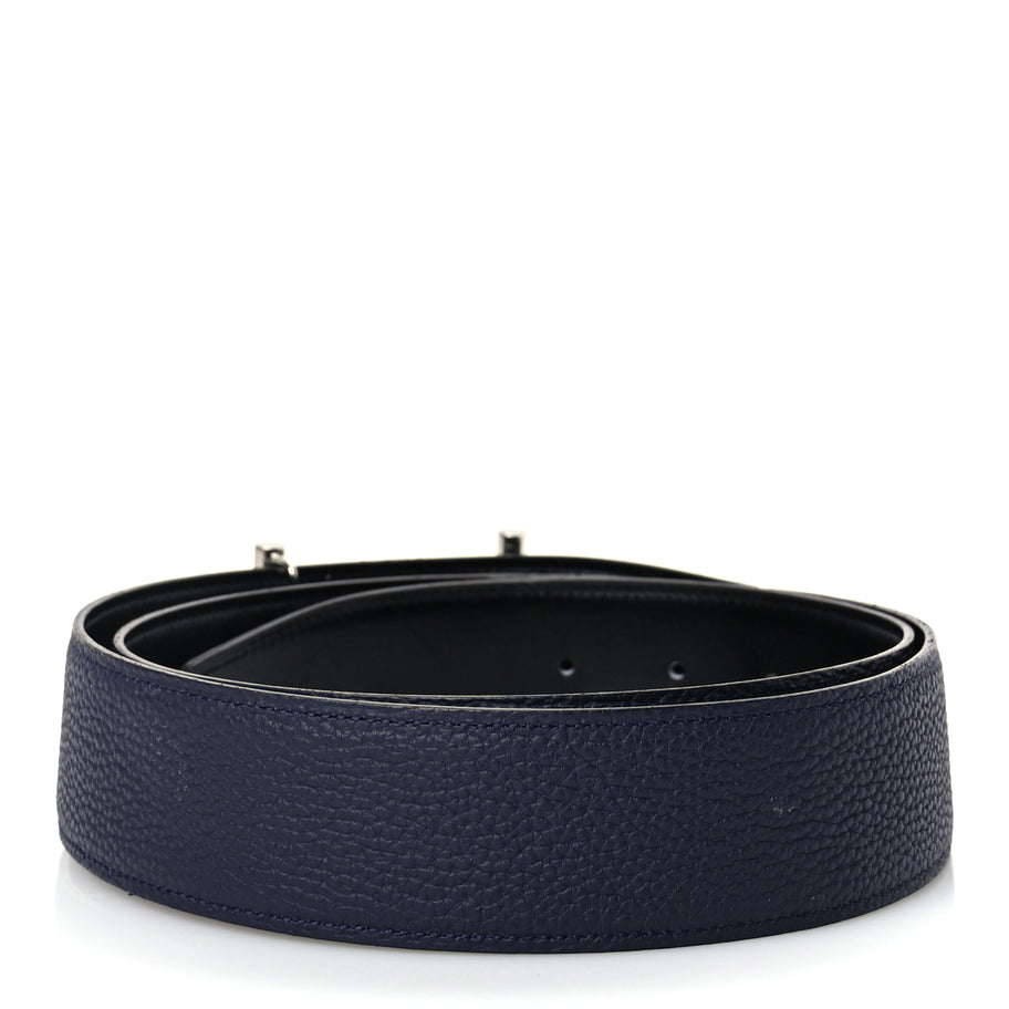 Hermes Box Togo 38mm H d'Ancre Belt 95  Black Bleu Nuit Image 2