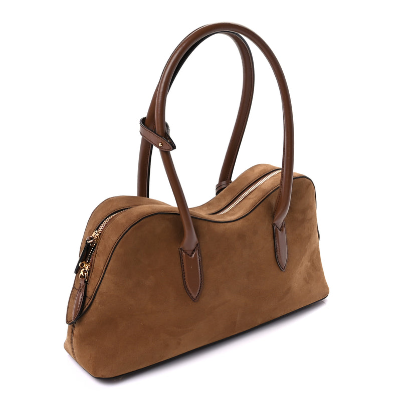  Stella McCartney Vegan Suede Ryder Shoulder Bag  Brandy