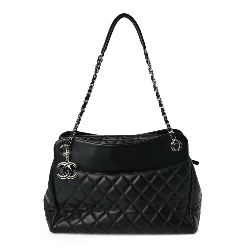  Chanel Lambskin Quilted Chanel 7 Tote Black