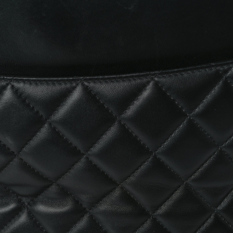 Chanel Lambskin Quilted Chanel 7 Tote Black Image 7